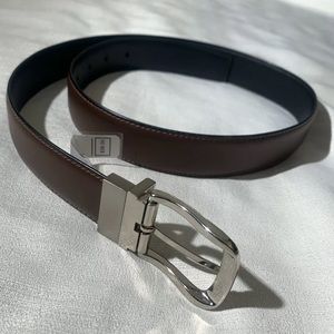 Bill Adler Classic Brown/Black Leather Belt Sz 32